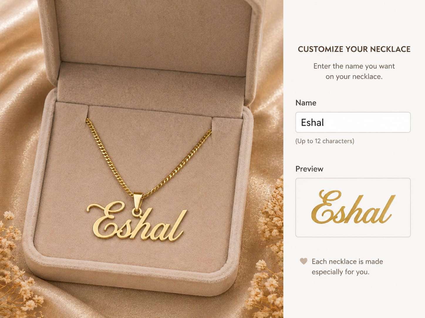 Collar Signature – Collar Personalizado con Nombre para Mujer