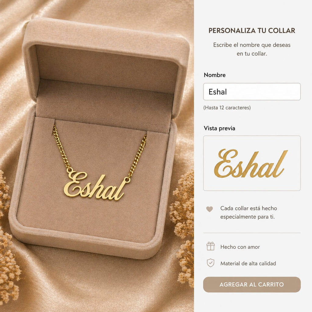 Collar Signature – Collar Personalizado con Nombre para Mujer